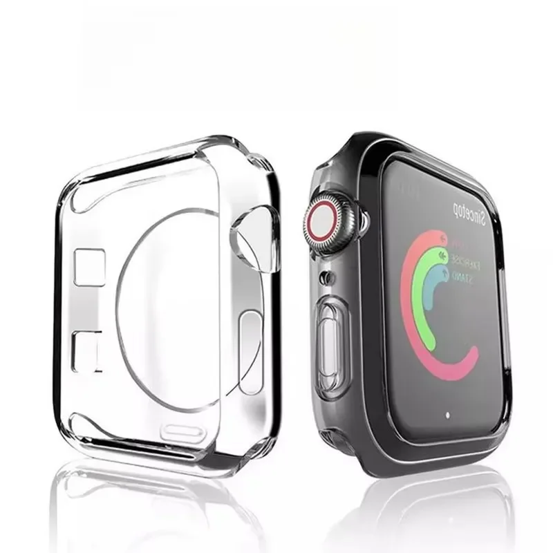 Przezroczyste etui do Apple Watch Series10 46 mm 42 mm 9 8 7 45 mm 41 mm Bez osłony ekranu Pełna osłona zderzaka TPU iWatch SE 6 5 4 44 40 mm