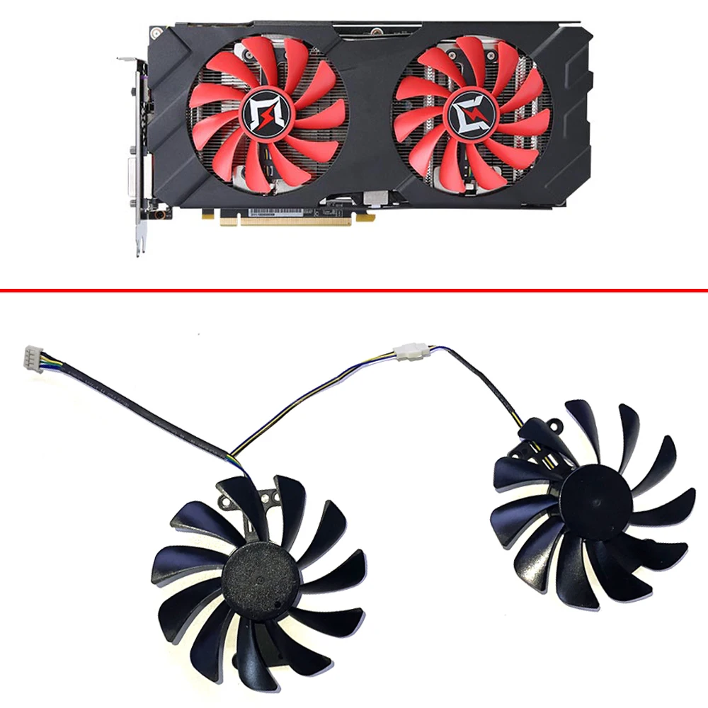 

NEW 2PCS Cooling Fans 95MM 4PIN GTX1080 1070TI GPU FAN For gainward GTX 1080 gtx 1070 video card fans