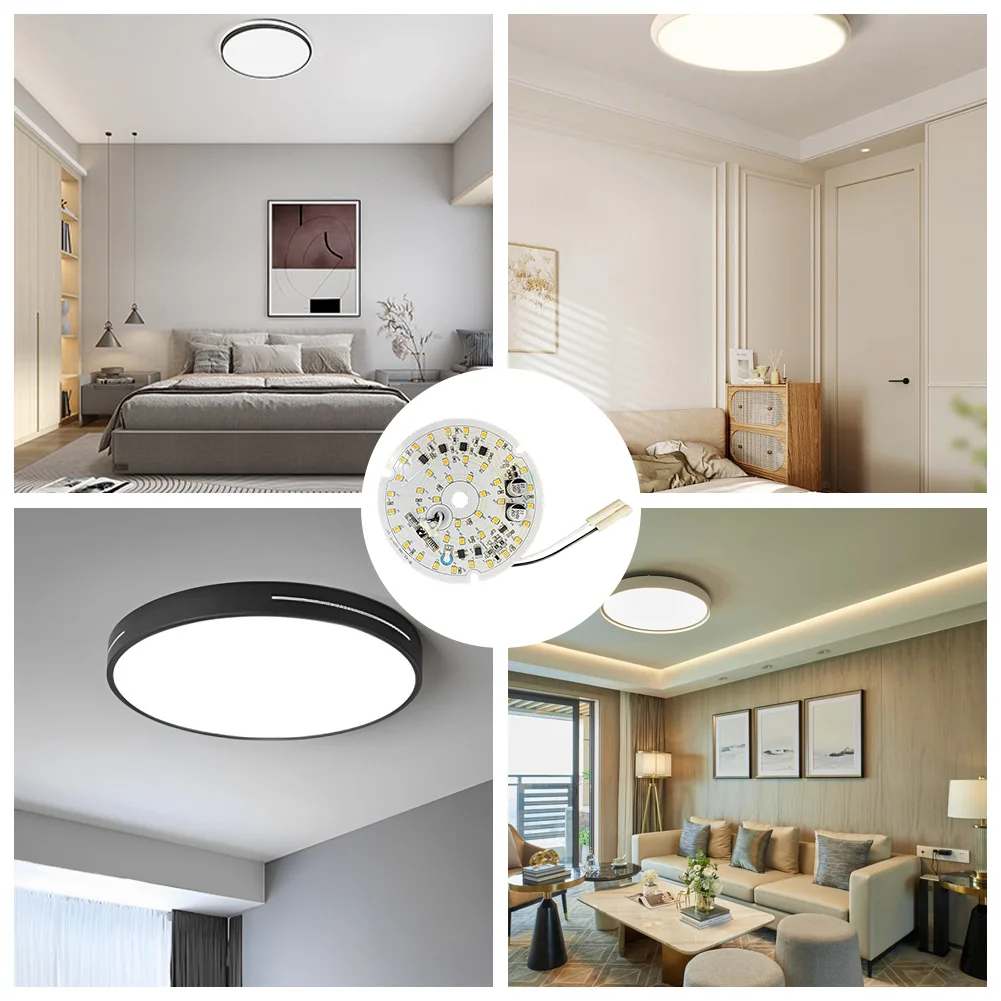 3.94 Inch LED Ceiling Fan Light Kit 18W 1530LM Dimmable Round LED Light Engine 3000K/4000K/6500K Ceiling Fan Retrofit Kit