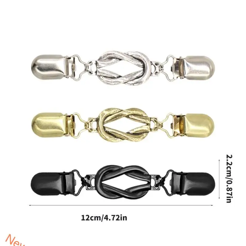 3pcs Together Alloys Dress Clip Girls Cardigan Clips Shirt Clip Brooch Clip