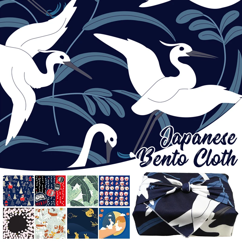 

Japanese-Style Bento Wrapping Cloth 70x70cm Sushi Handkerchief Furoshiki Festival Confectionery Tea Snack Gift Packaging Cloth