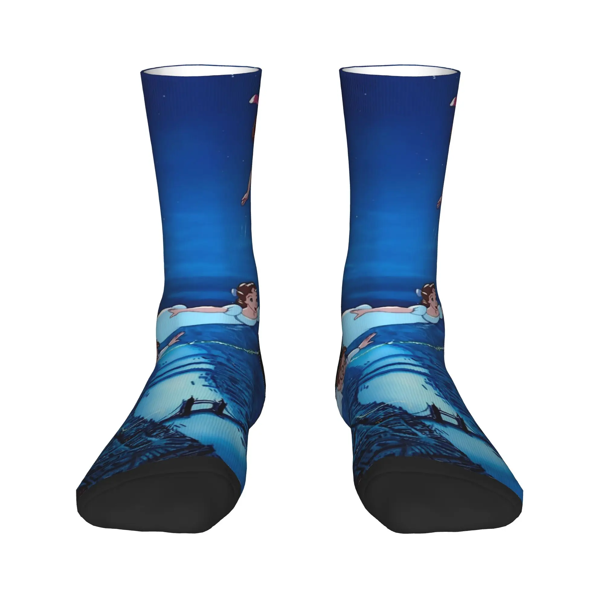Peter Pan Cartoon  Stockings Couple  Socks Warm Soft Fashion Socks Winter Running Sports Non Skid Graphic Socks Gift