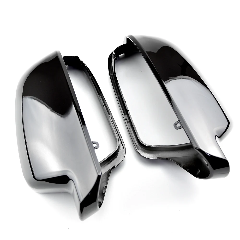 ABS Carbon fiber style add-on type car side door mirrors cover auto rearview mirror capS For Audi A4 A5 B8 A3 8P A6 C6 Q3