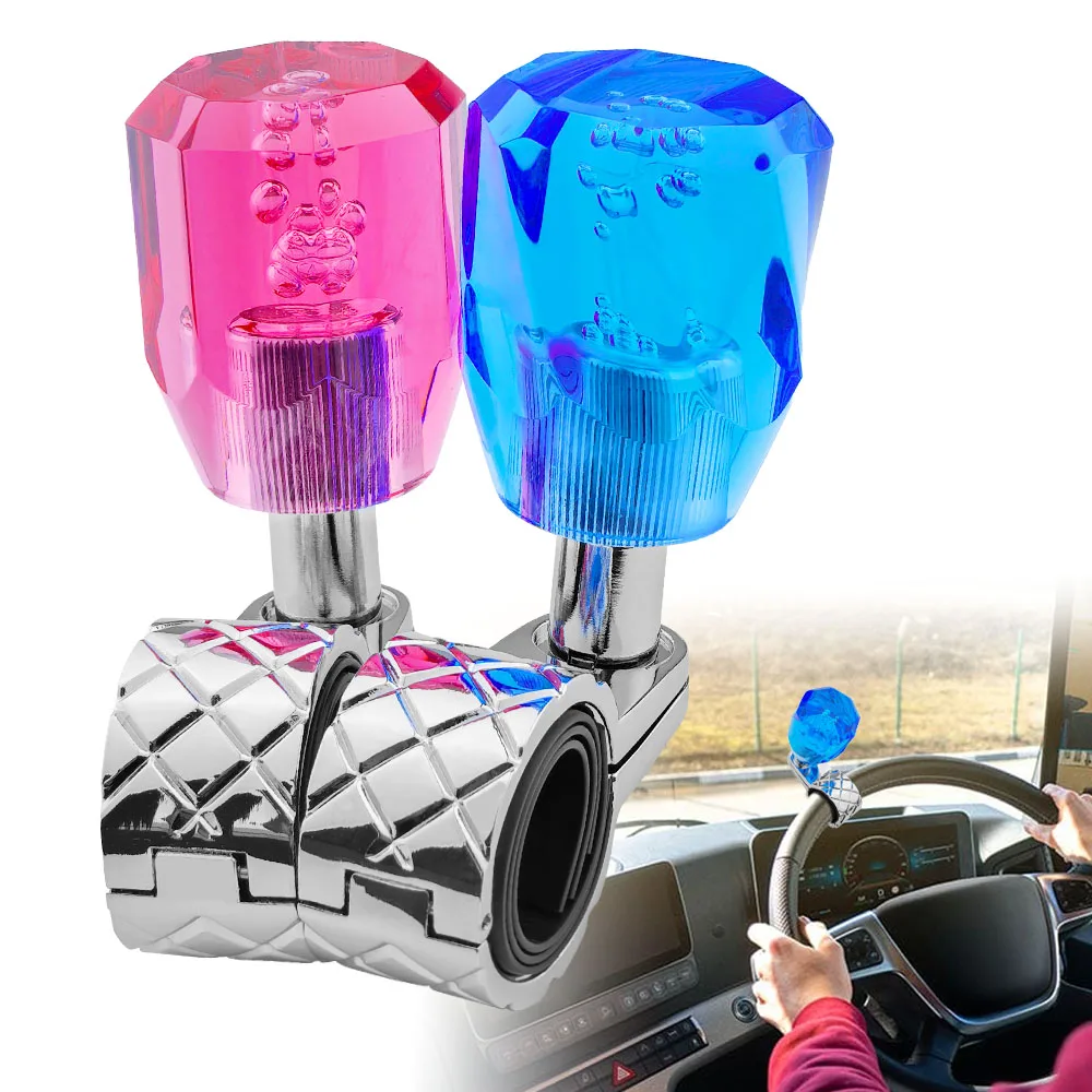 

Рулевое колесо автомобиля Power Ball Универсальный акриловый кристаллический усилитель Экономичный подшипник Толкатель Ручка вращателя рулевого колеса