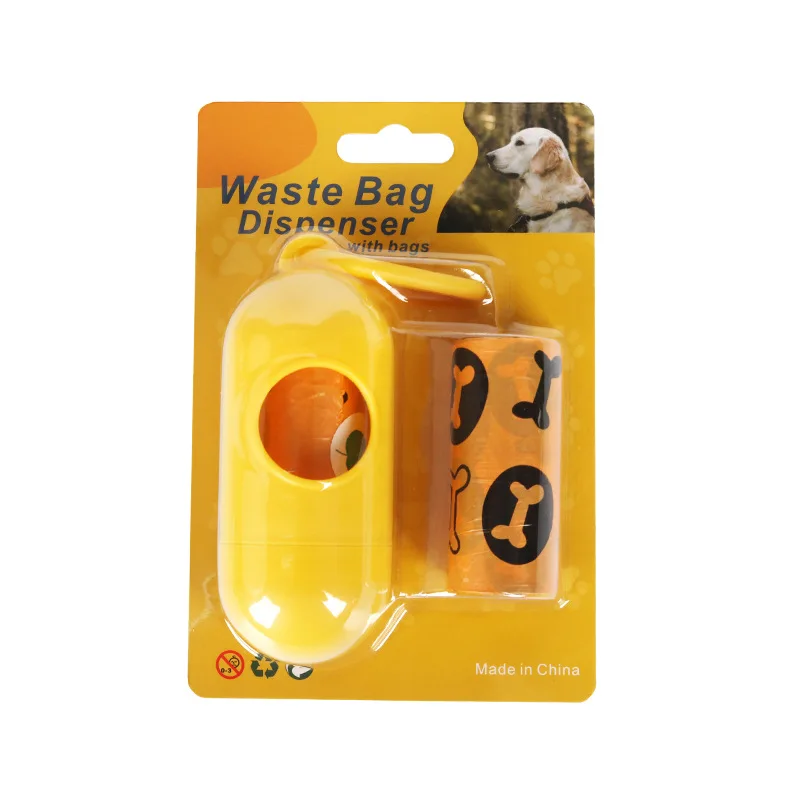 Pet Poop Bags Disposable Dog Waste Bags, Bulk Poop Bags with Leash Clip and Bone Bag Dispenser Bags with Paw Prints