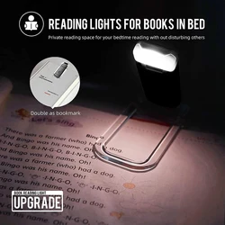 Rechargeable Book Reading Light USB Brightness Adjustable Night Lights Book Clip Onstudy Desk Lamp Eye Care for Kids Read Lamps