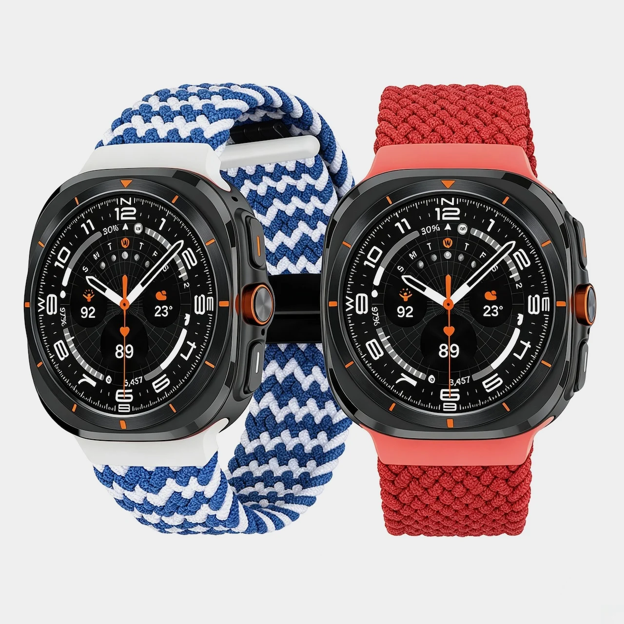 Breathable Braided Nylon Magnetic Strap Folding Buckle For Samsung Galaxy Watch Ultra 2 2025 Adjustable Replacement Wrist Band