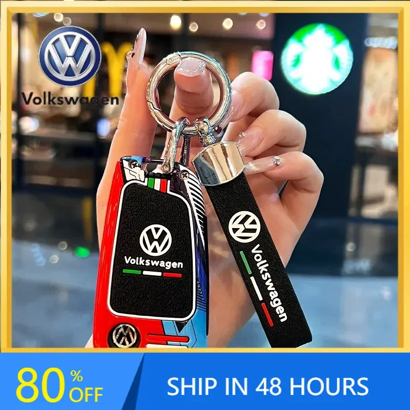 

2026 Hot For VW VOLKSWAGEN Zinc Alloy Silicone Car Remote Key Case Cover Shell For Volkswagen VW Polo Golf 7 Golf7 MK7 Tiguan Sk