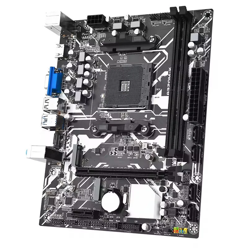 Vendas quentes amd para ryzen a320 chipset am4 desktop gaming placa-mãe hd vga cmos ddr4 memória sata interface de disco rígido único novo