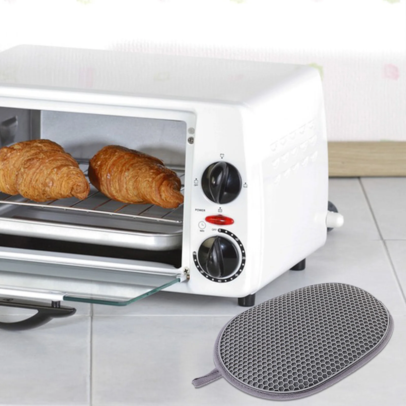 

Baking Oven Mitt Silicone Heat Resistant Glove with Comfortable Lining for Microwave and Stove Anti-Scald Protection