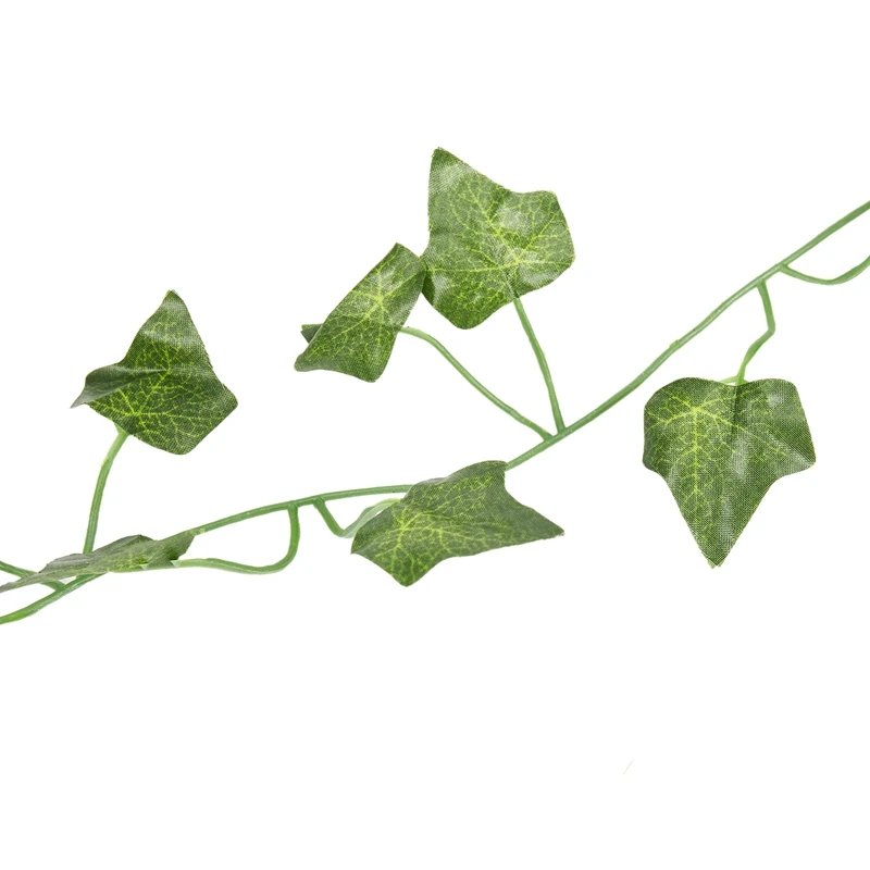 2M Long Artificial Plants Green Ivy Leaves Artificial Grape Vine Fake Parthenocissus Foliage Leaves Home Wedding Bar Decoration