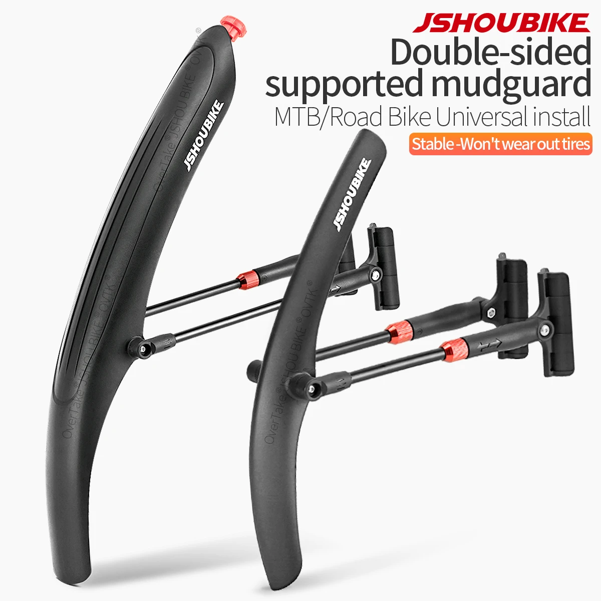 JSHOUBIKE fender 700C 24/26/27/29inch Universal Adjustable Front Rear MTB Road Bike Mudguard Dustproof Cycling Bike Accessories