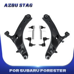 AzbuStag 6Pcs Front Lower Control Arm Sway Bar End Link Suspension Kit for SUBARU FORESTER IMPREZA 2009 2010 2011 2012 2013 2014