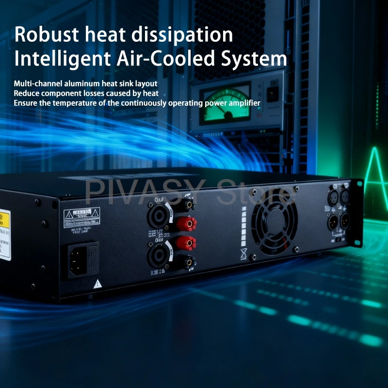 1100/2000 واط مكبر كهربائي 2/4 قناة أمبير 8ohm الترا منخفضة تشويه مكبر للصوت SNR112dB الصوت PFC الطاقة ل DJ المسرح المنزلي KTV