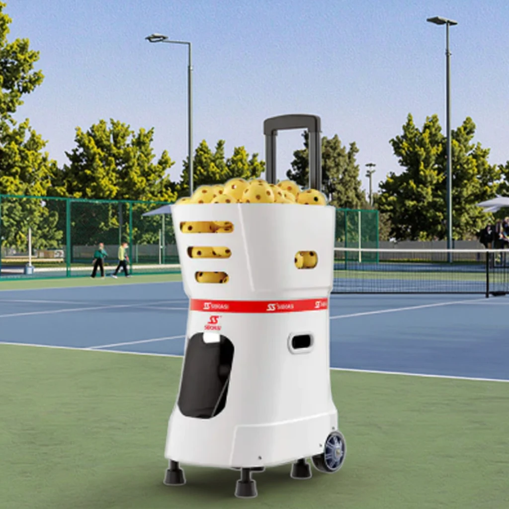 آلة تدريب Pickleball الاحترافية للرماية بشعار مخصص للاستخدام الرياضي مع التطبيق وجهاز التحكم عن بعد.