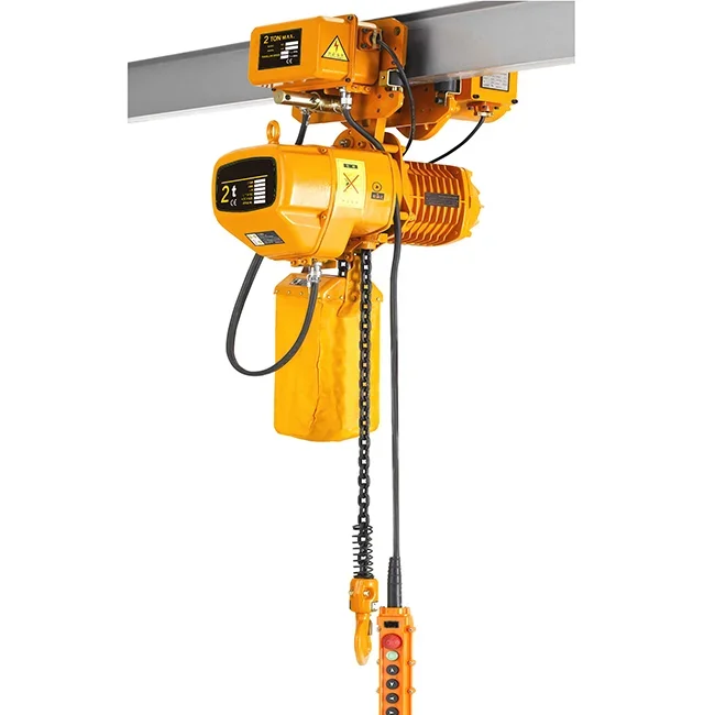 Single and double speed 1T 2T 3T 5T electric hoist with lifting hook electric chain hoist for jib crane