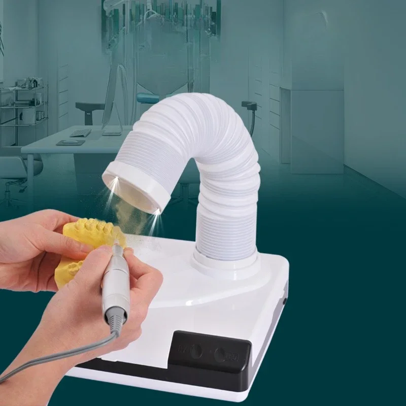 60W dental powder vacuum cleaner with LED lighting dental laboratory dust aspirator for dental/manicure polishing dust cleaning