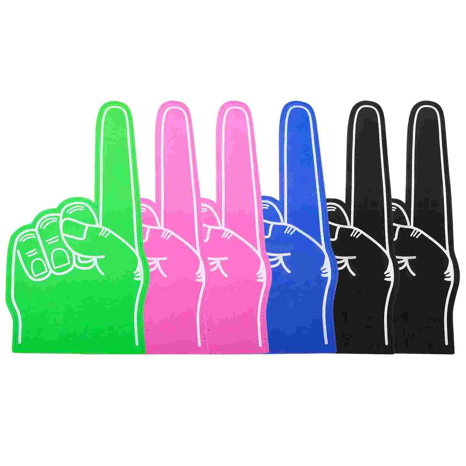 

6 Pcs Hand Support Props Cheering Foam Fingers Sporting Events Gloves Cheerleading Palm for Kids