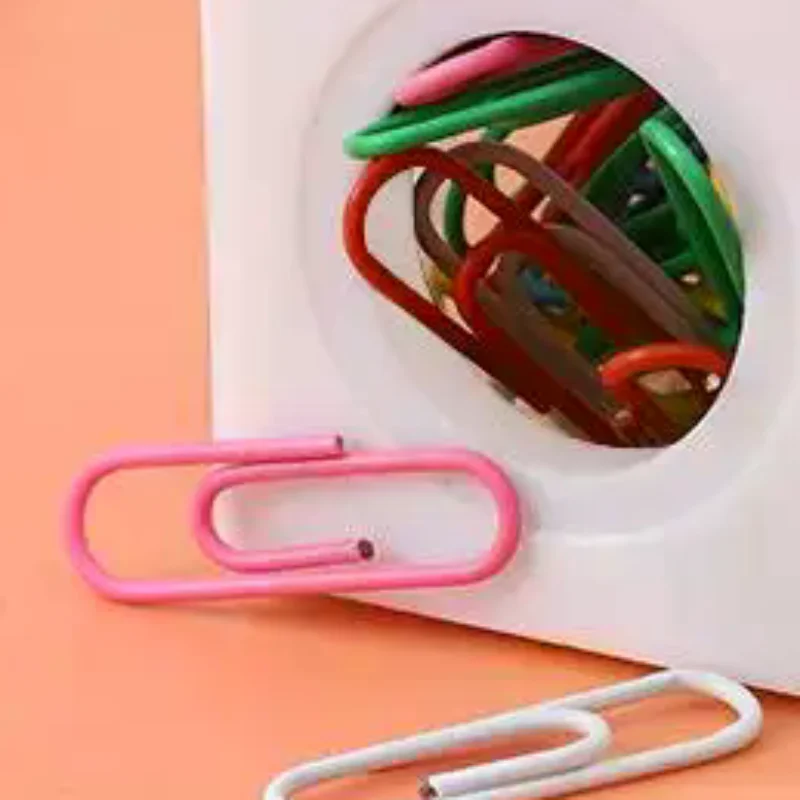 

Stay Organized with 18pcs Paperclips Macaron Colors and Storage Box for Home School