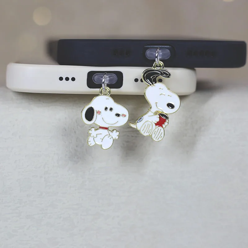 New 3D Resin Snoopy Phone Dustproof Plug For iPhone For Samsung for Xiaomi Huawei Type C Android Charging Port Dustplugs