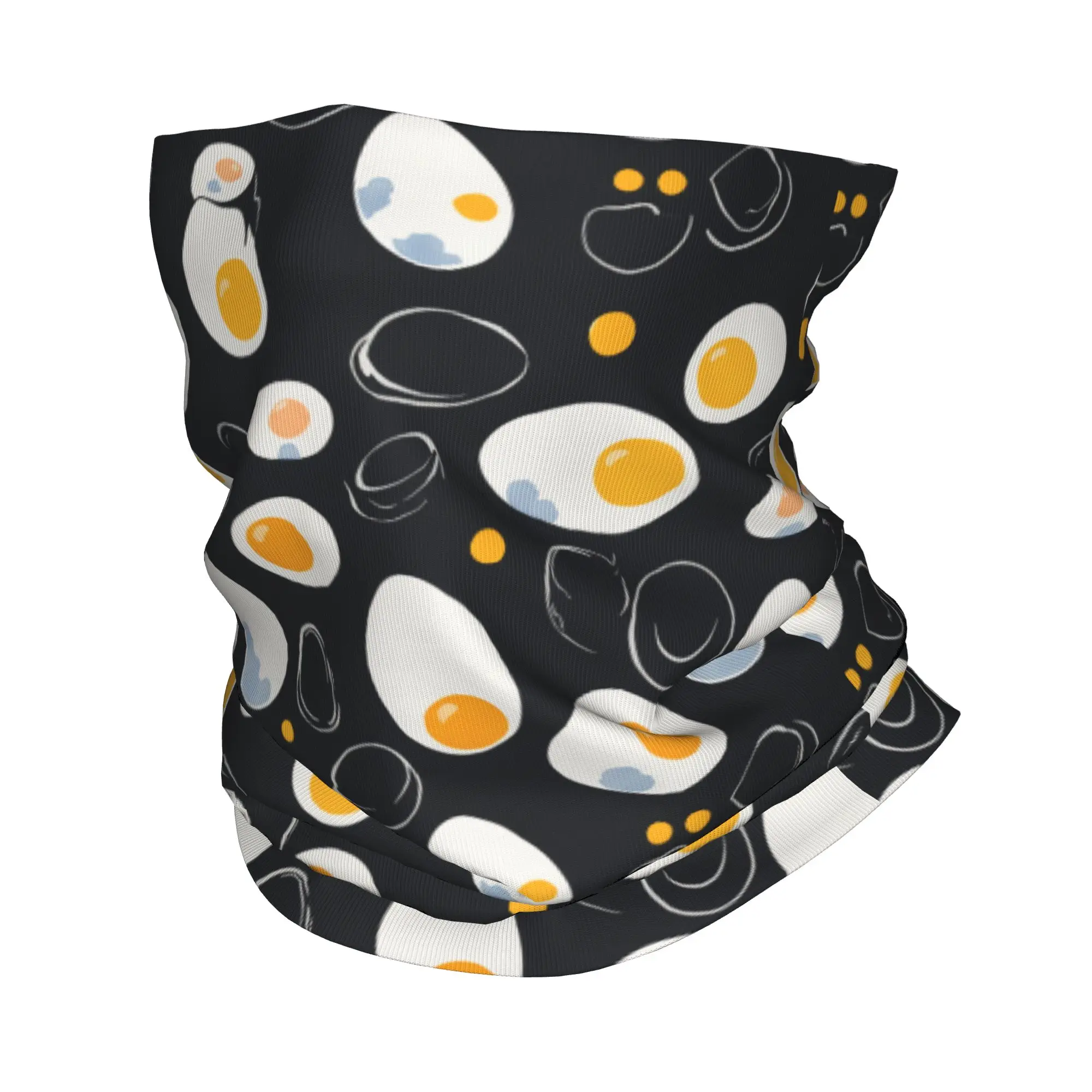 

Многофункциональный шарф-бандана Custom Eggs для походов и охоты, для женщин и мужчин, с красочным дизайном, с изображением еды, согревающий головной убор