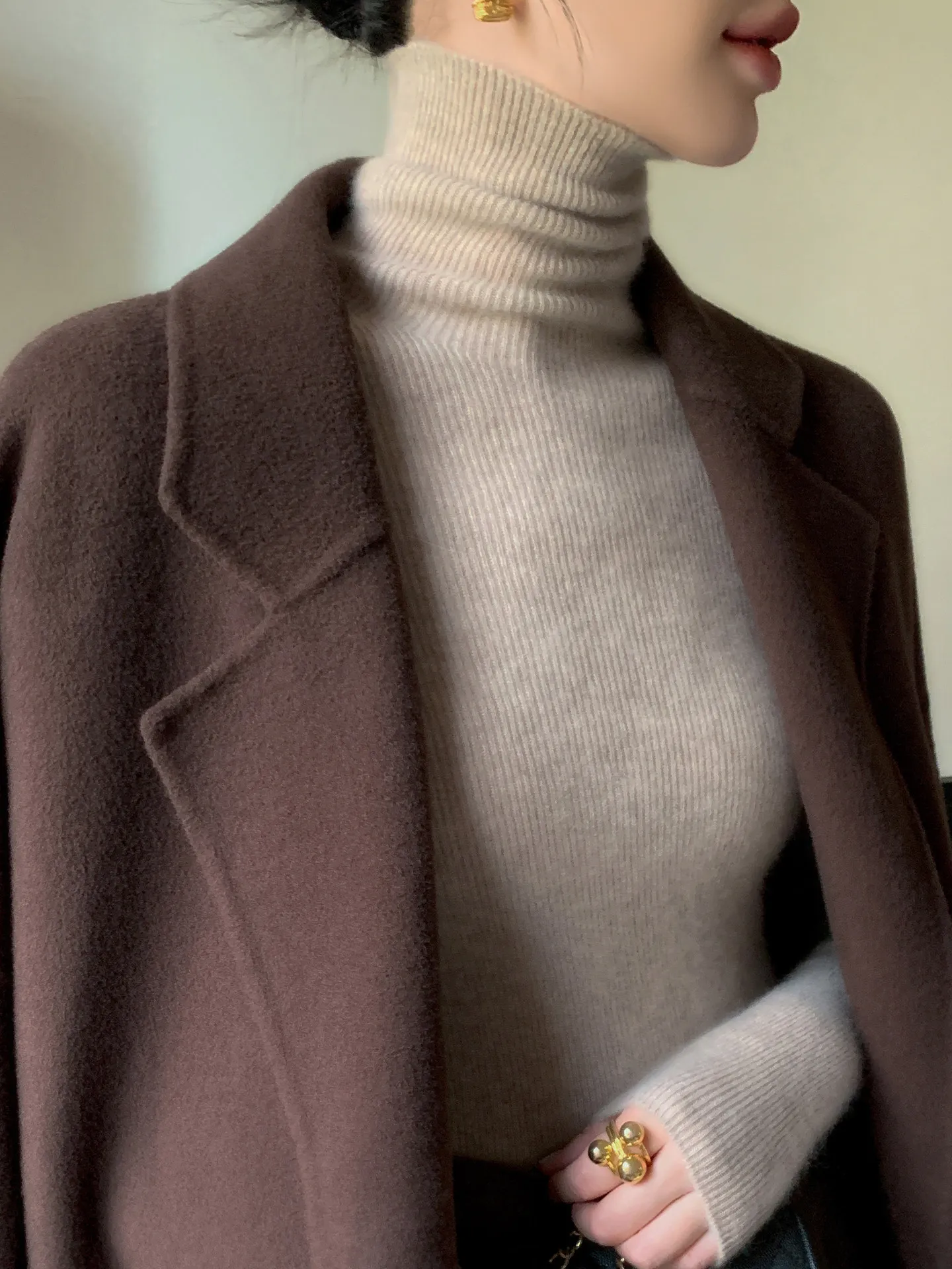 

Женский облегающий трикотаж High Ne Base irt Thiened, зимняя внутренняя одежда, модный свитер, мягкая ткань для поездок на работу