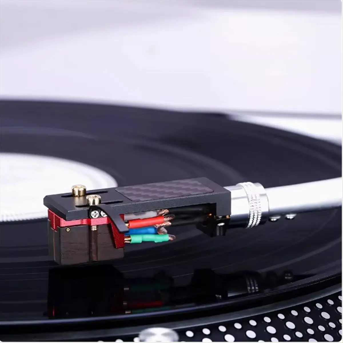 A008 Fever Grade Ajustável Azimuth Headband LP Vinil Aviação Alumínio Headband com 5N Pure Silver Fio Preto