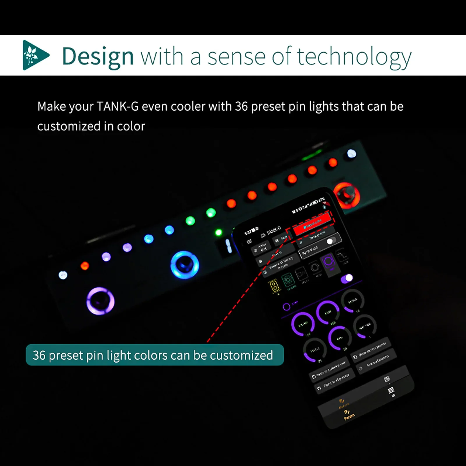 2025 무선 베이스 이펙트 M-Vave Tank-B 블루투스/앱 편집, 휴대폰 녹음, 8개 IR 슬롯 충전식 페달보드