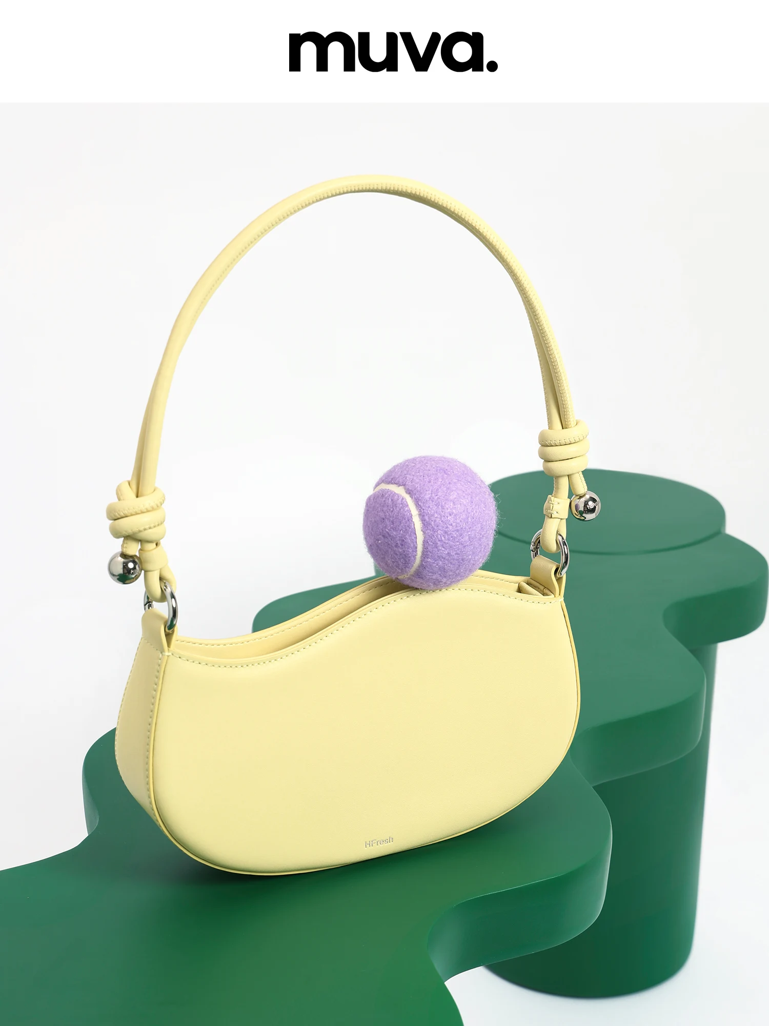 Muva Summer New Fashion Leather Pea Bag Women's Underarm Bag Single Shoulder Bag High Quality Texture  Latest Style