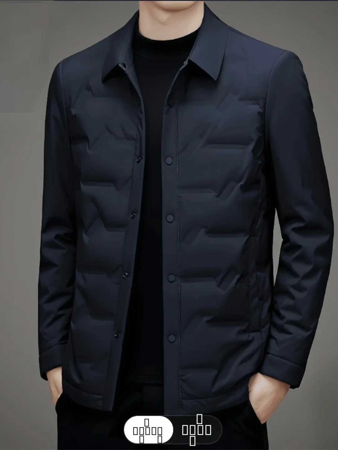 

Men's Slim Fit Lightweight Warm down Jaet Cleanfit Color Collar up Casual Faion Top Polyester Fiber 00% ort Sle