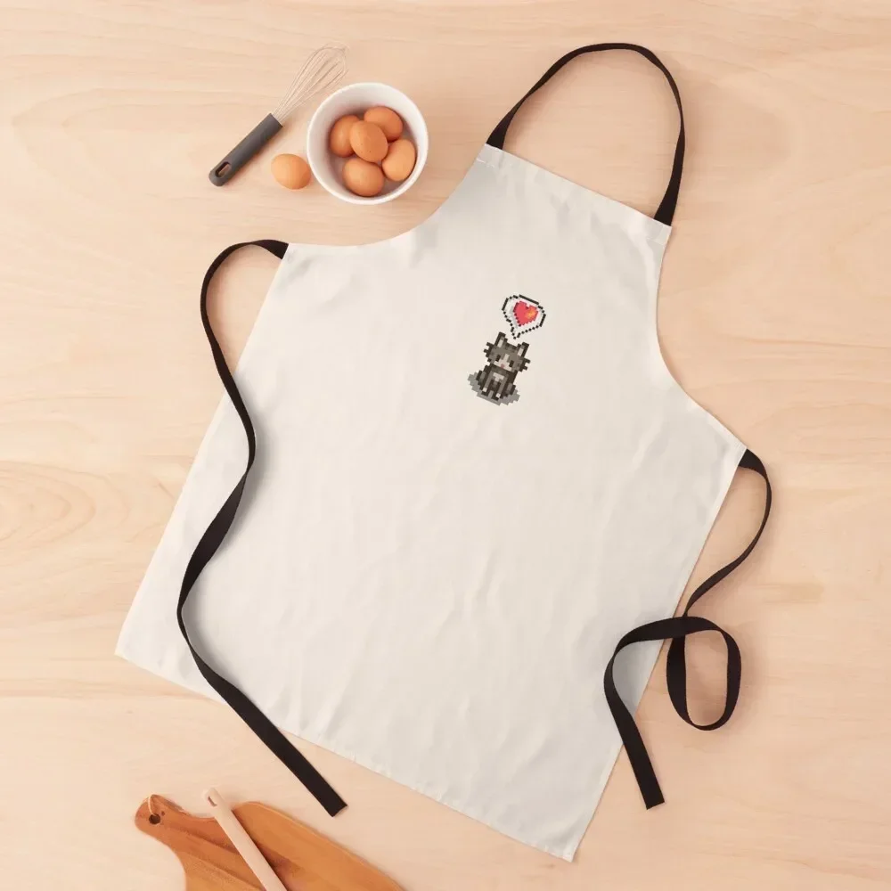 Stardew Valley Happy Grey Cat Apron Hairdressing Hairdresser Accessories Woman Kitchens Home and kitchen products Apron