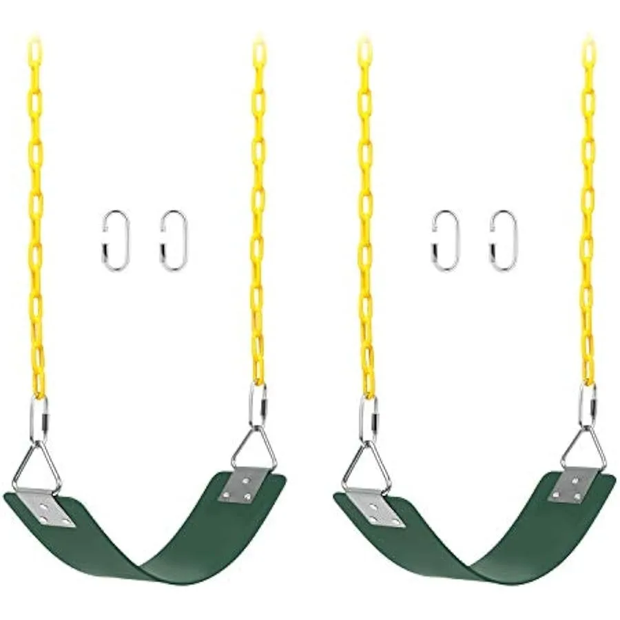 2 conjuntos de balanço agptek assento de balanço 66 Polegada correntes anti-ferrugem suporte revestido termoplástico 250lb acessórios de almofada de assento de balanço