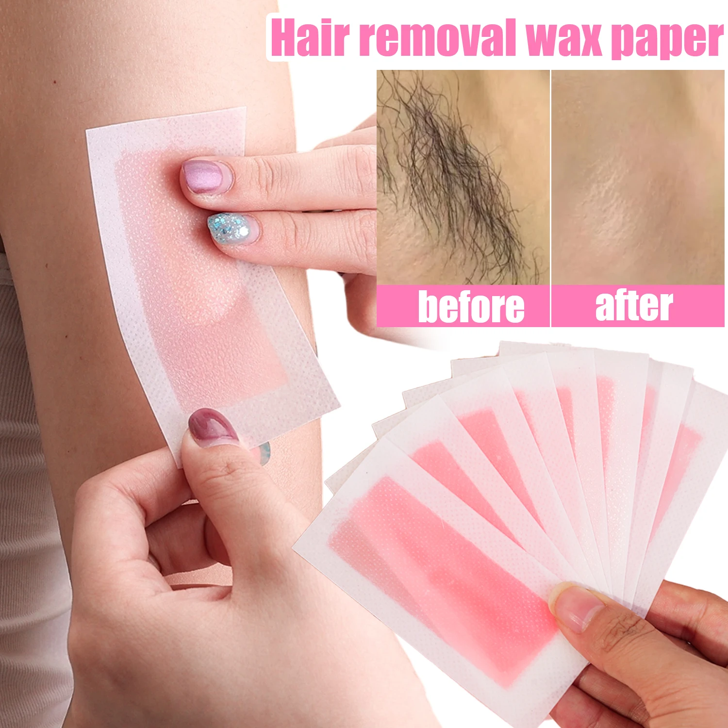 

Professional Hair Removal Wax Strips for Women and Men Painless Versatile Hair Removal Wax Paper for Leg Body Face Makeup Tools
