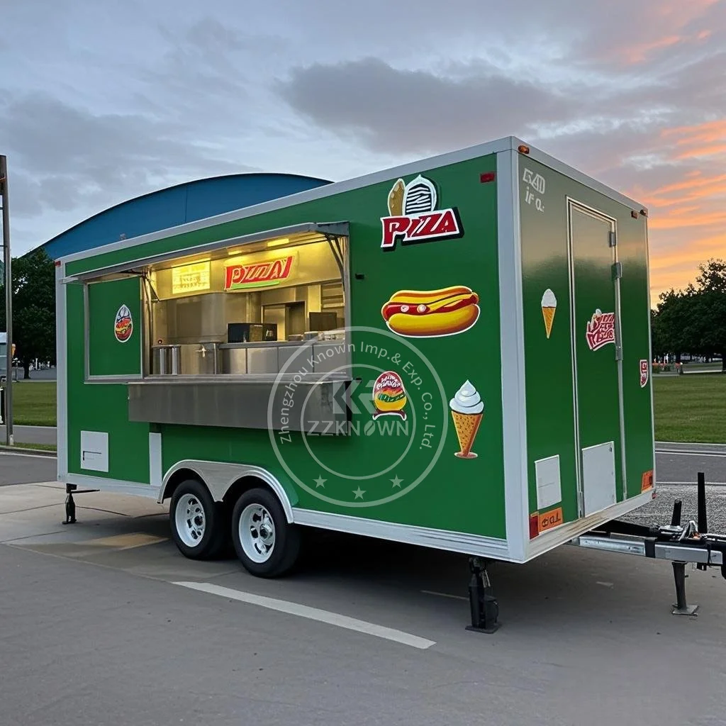 

LOGO Customized Mobile Food Trailer Catering Trailer BBQ Restaurant bar Cart Fully Equipped Food Truck for Sale