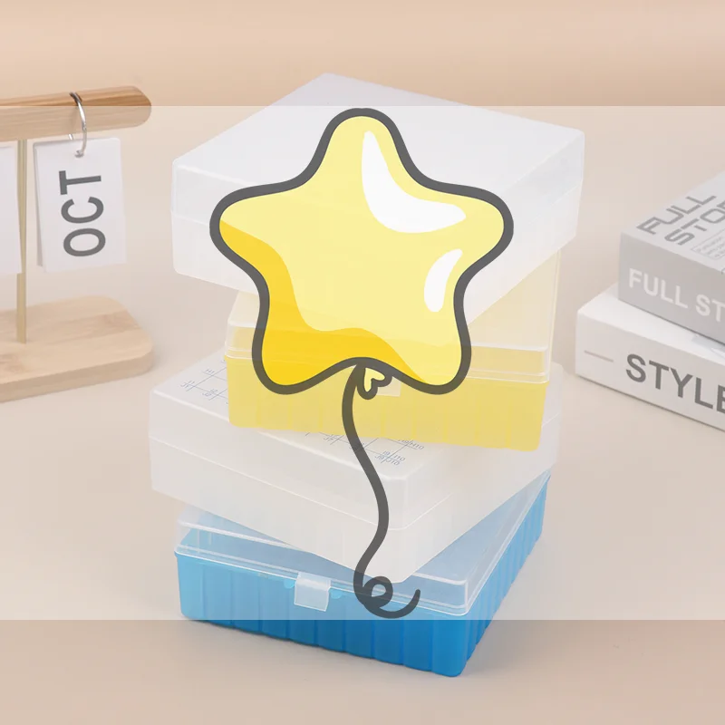 100 فتحة مختبر صندوق أنبوب بلاستيكي رف يستخدم ل 2 مللي 1.5 مللي 1.8 مللي أنبوب الحفظ بالتبريد مع غطاء التوصيل #1