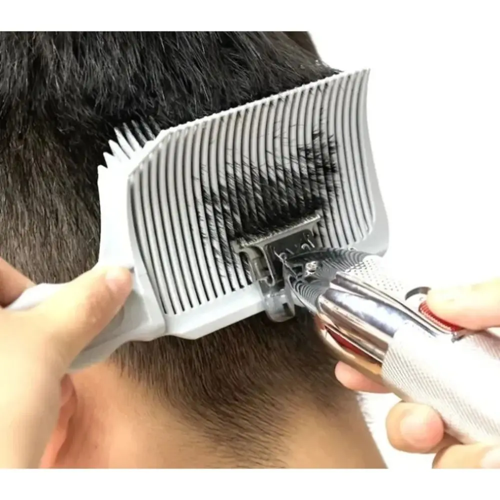 New ABS Hair Clipper Comb Hair Positioning Gradienter Design Barber Fade Combs Flat Top Comb Hairdresser Tools