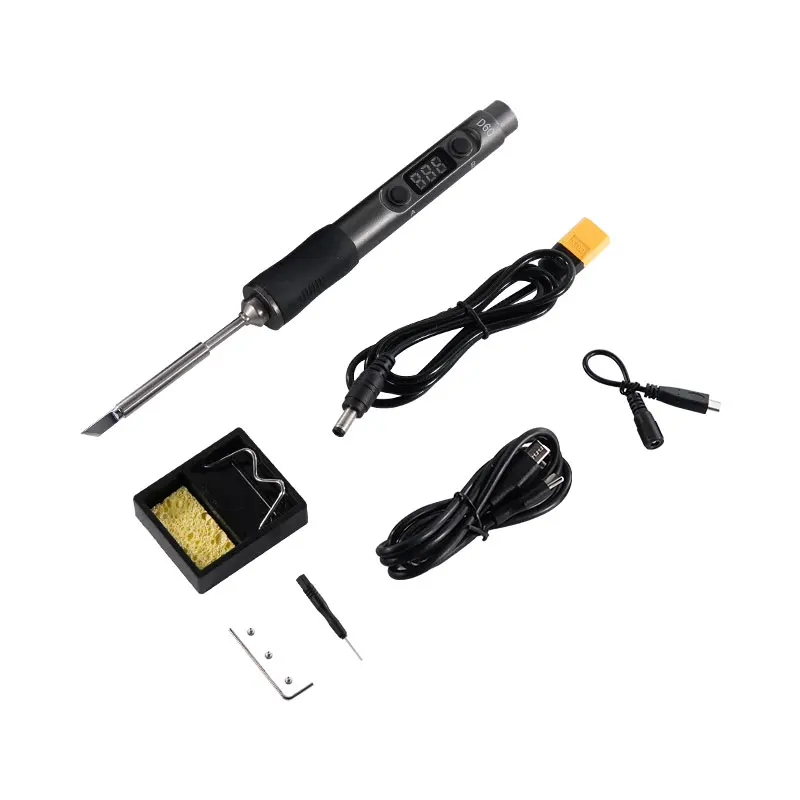 SEQURE D60B Pro Portable Mini Electric Soldering Iron for FPV Lipo Battery Powered Outdoor Repair Tool Welding Pen Support PD3.0