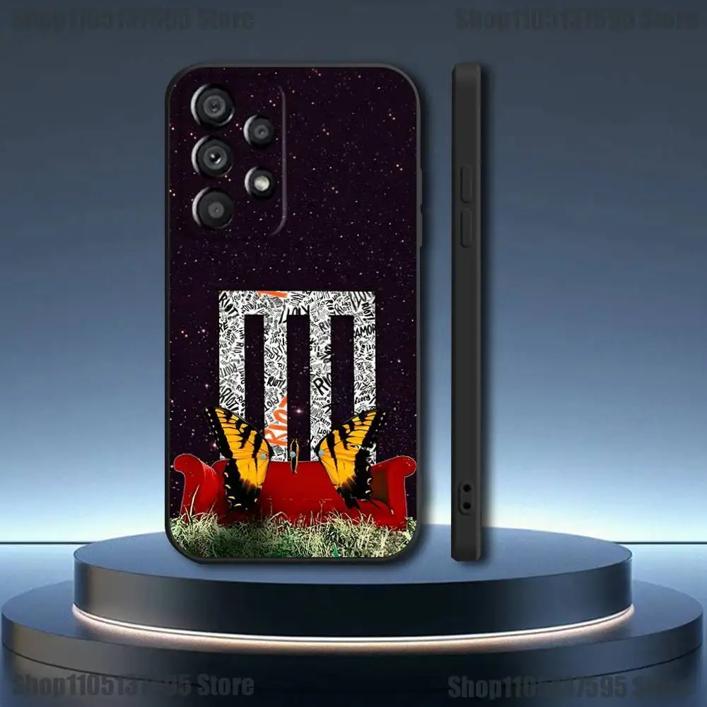 حافظة هاتف COOL Band P-Paramore لهاتف سامسونج جالاكسي A73,31,32,72,41,53,52,71,22,5G,Note,J7,8,9 غطاء أسود ناعم