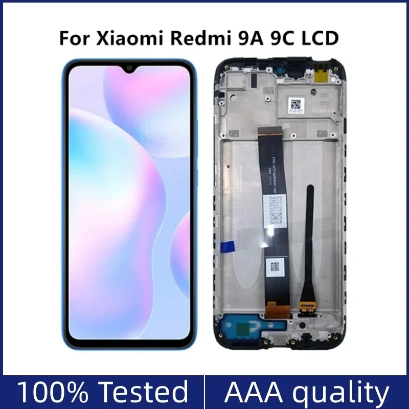 

Ips 6.53" For Xiaomi Redmi 9A 9C NFC M2006C3MNG LCD Display Touch Screen Digitizer Assembly With Frame M2006C3MG M2006C3MT