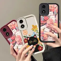 G04S Cats and Flowers Eye Ladder Phone Case For Motorola Moto G04S Cover