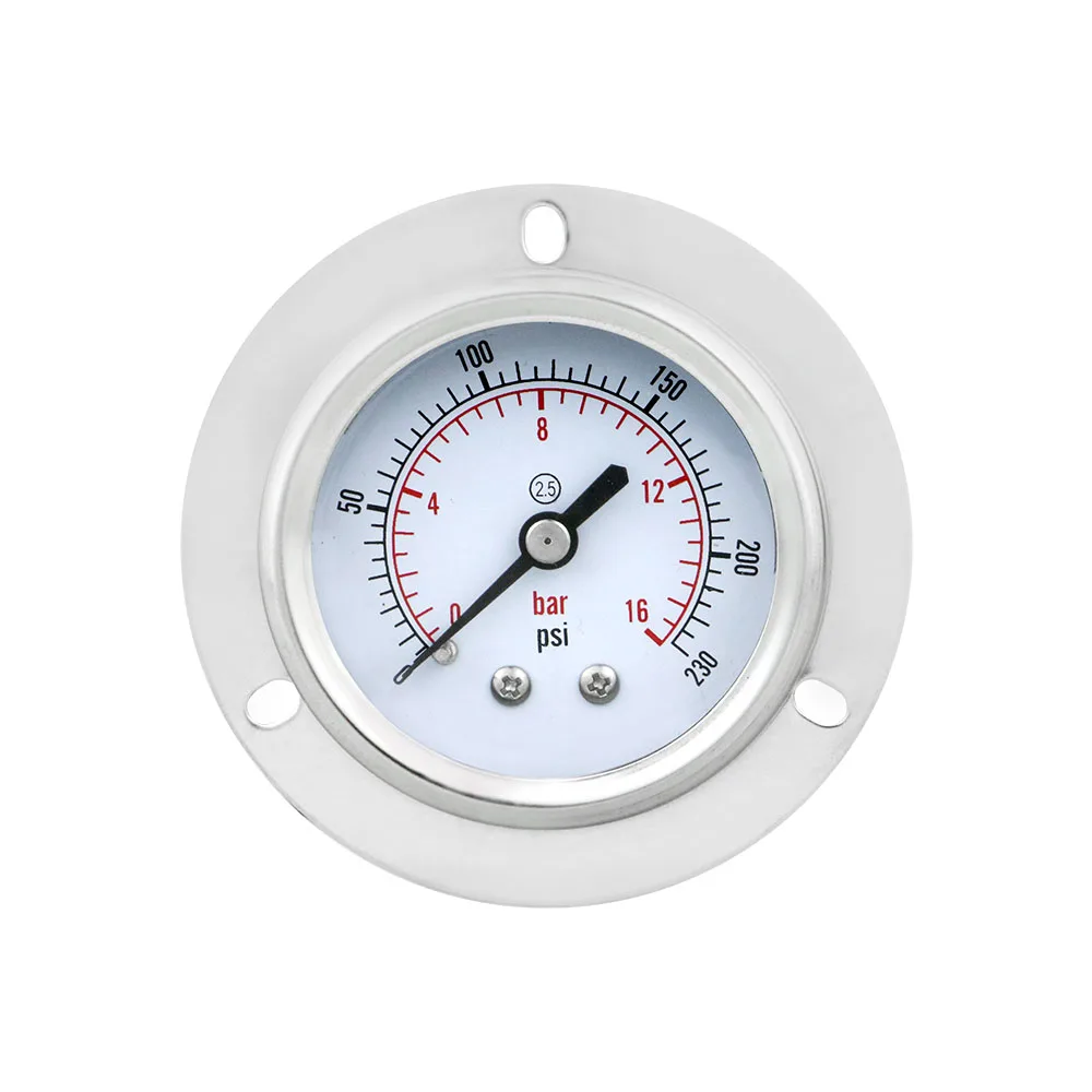MAIRUIKESI Droge manometer 50 mm -1-0-600bar Achterverbinding met flens 304 roestvrijstalen behuizing voor water-gas-luchtmanometer