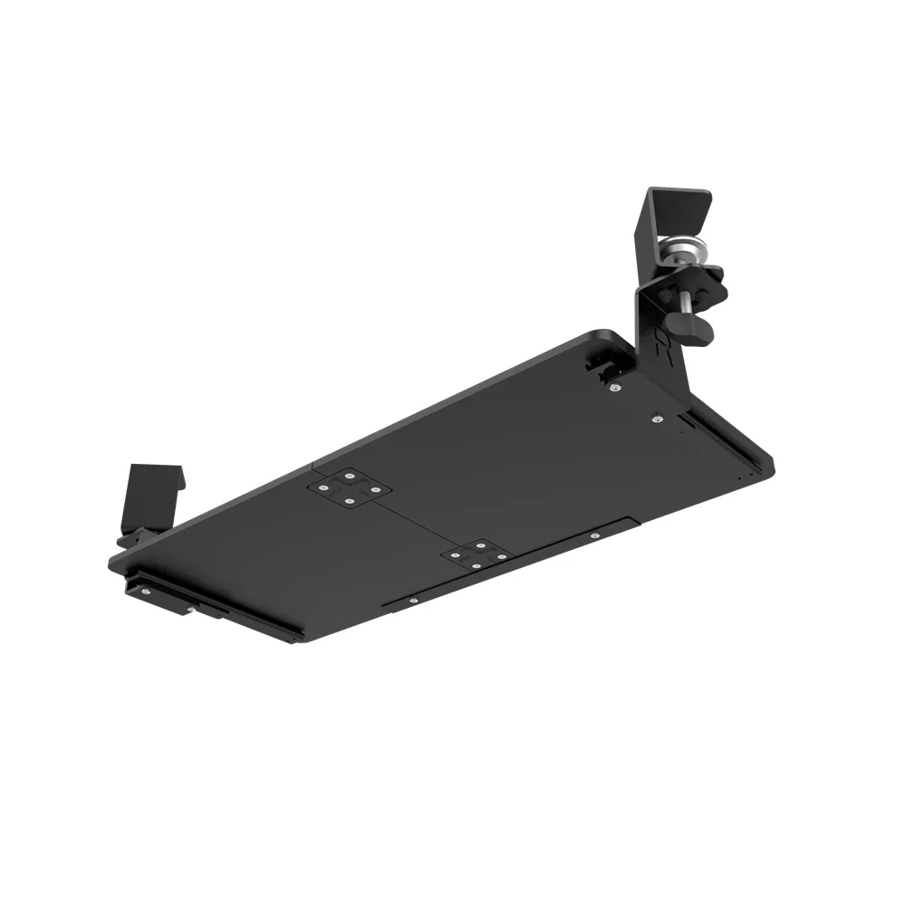 Ergonomic Clamp-on computer Keyboard Tray under table Desk Accessories No drilling dual panel spliced Keyboard Tray