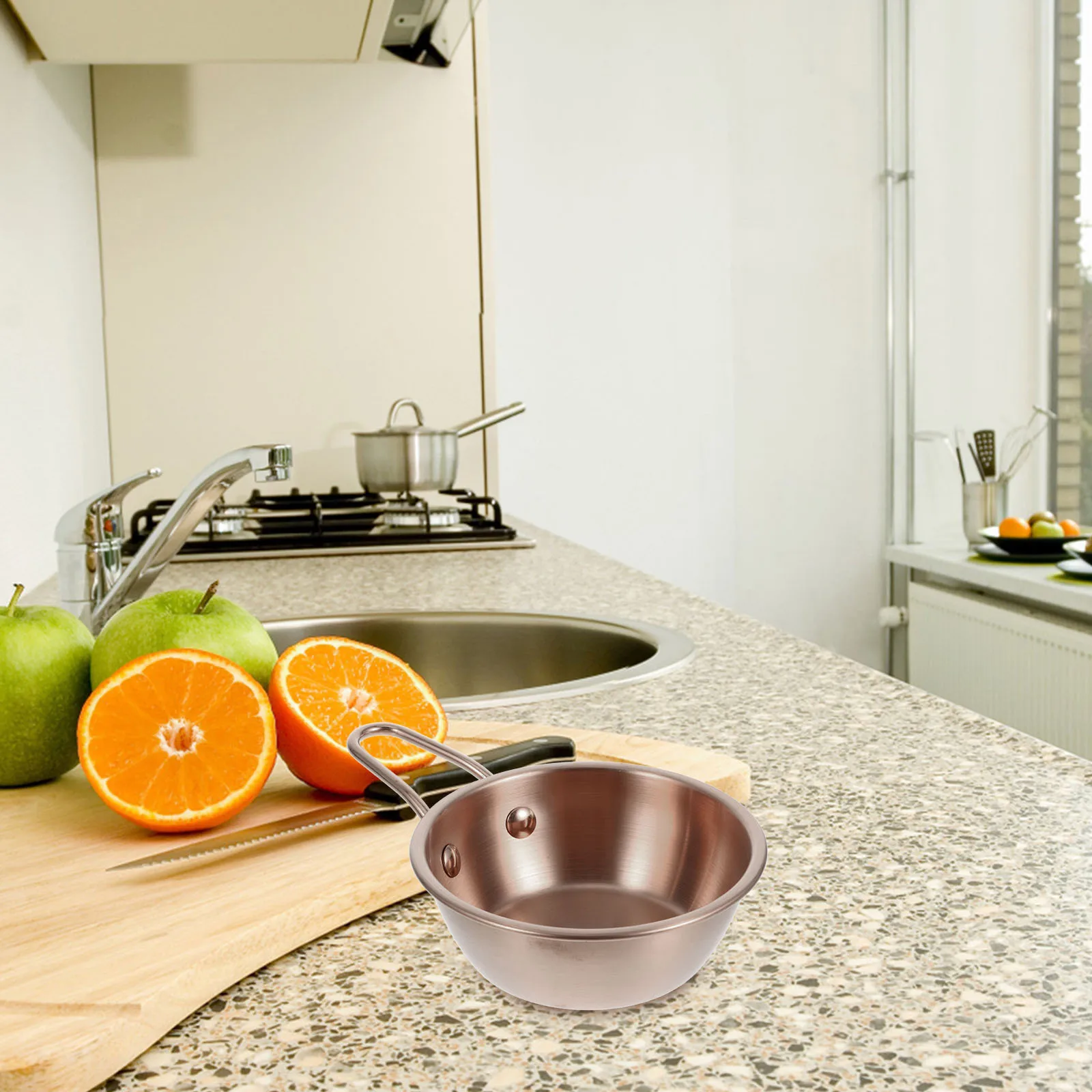 2 Tazones de Acero Inoxidable con Asa Individual, Tazón Coreano para Arroz, Sopa, Ramen, Vino, Hot Pot, para Uso en Exteriores, Campamentos, Restaurantes y Hogar