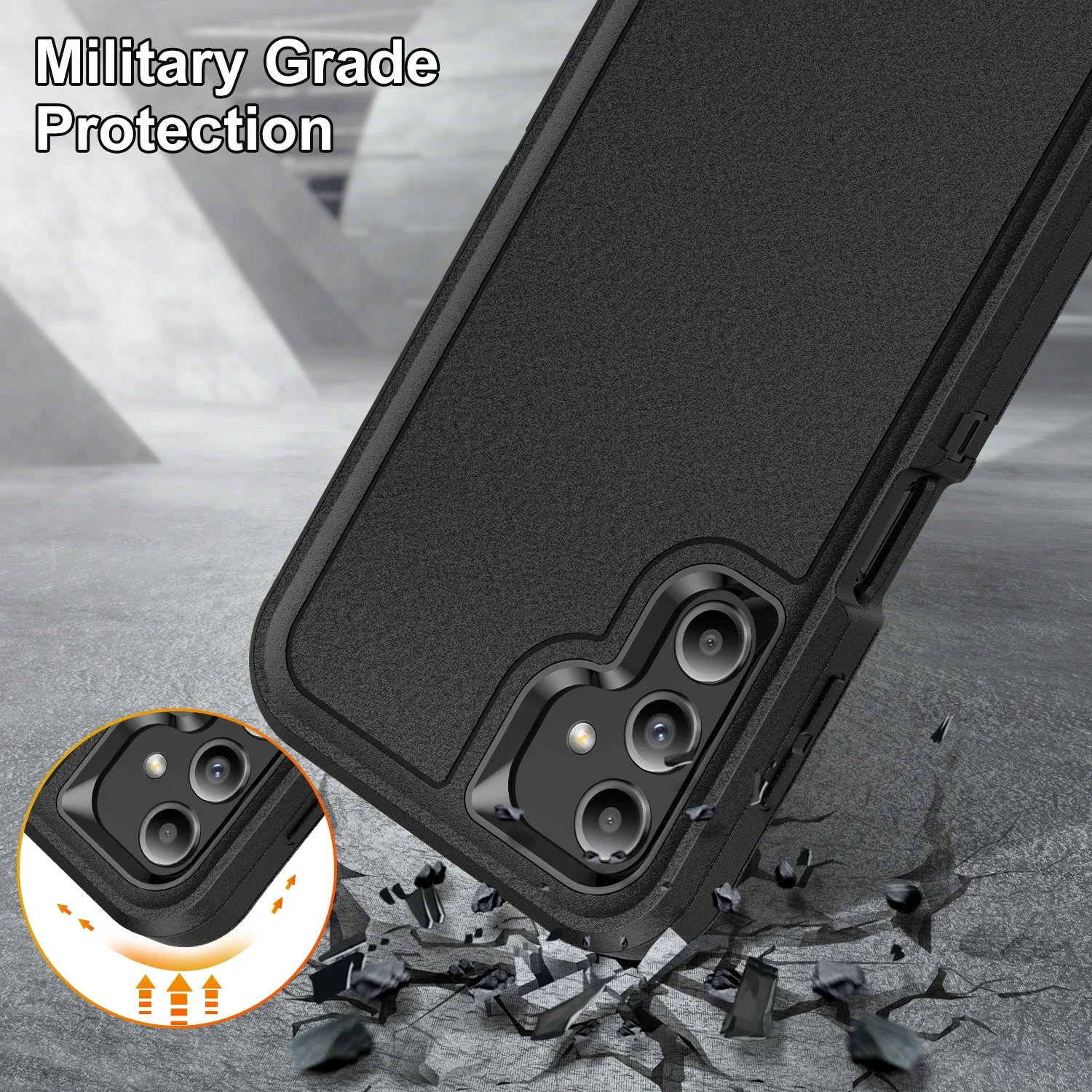 Luxury 3in1 Armor Otter Case Box for Samsung Galaxy A14 A54 A13 A15 A04S A53 4G 5G Shockproof Soft Bumpers Protective Hard Cover