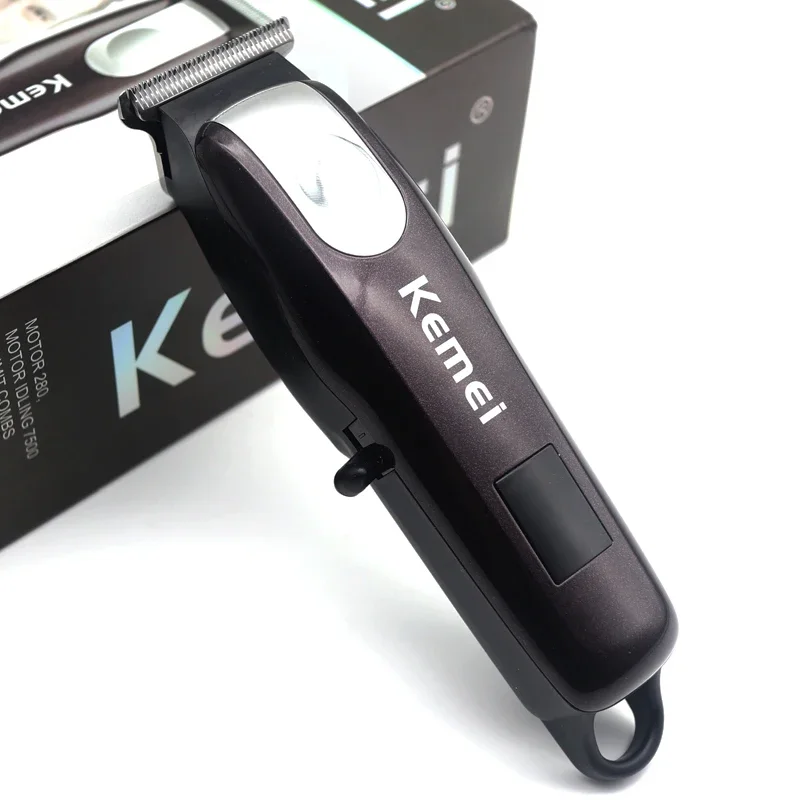 

Машинка для стрижки волос Kemei KM-PG233-USB зарядка, беспроводной триммер для волос с ЖК-дисплеем, Мужская профессиональная машинка для стрижки волос