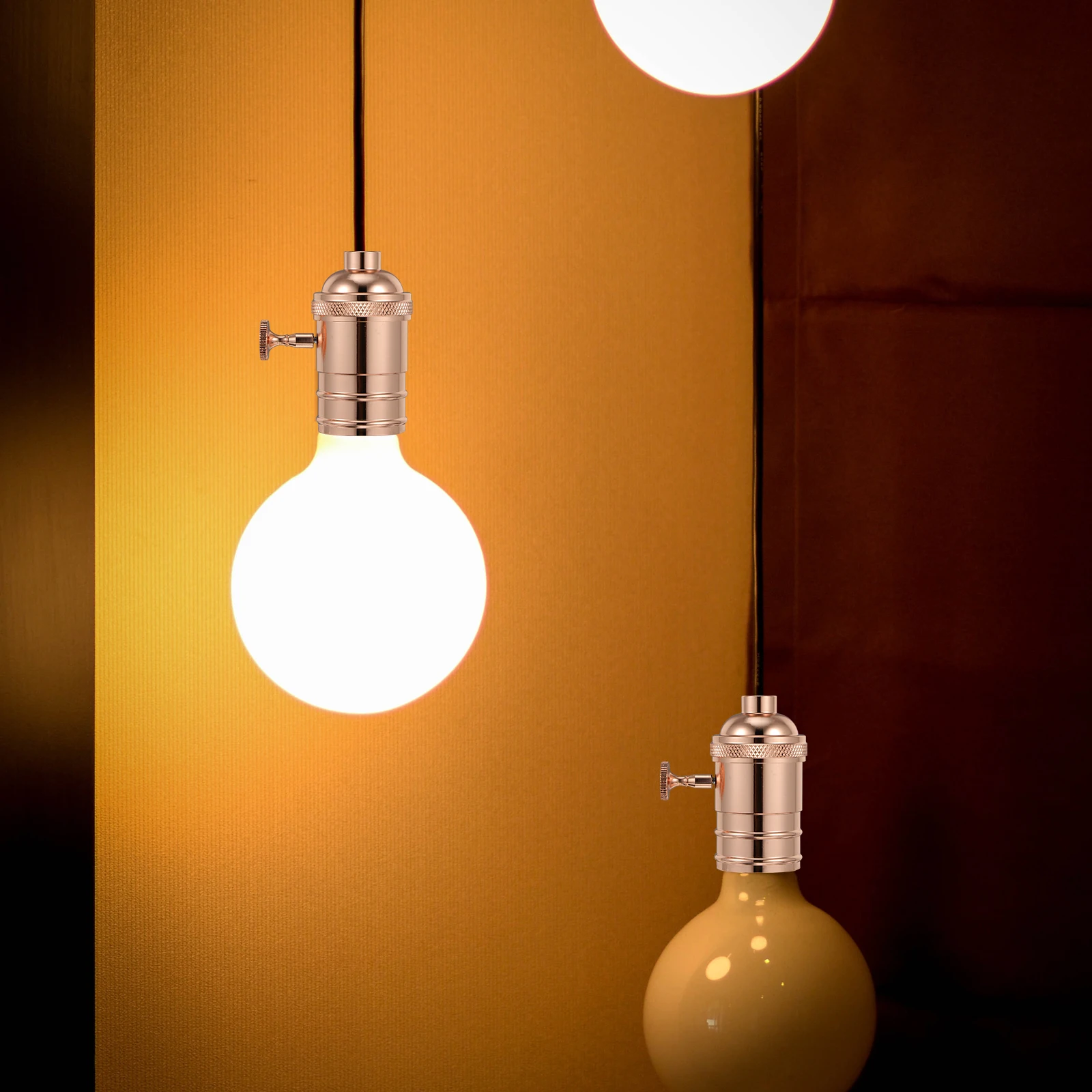 

Vintage E27 Light Socket Retro Pendant Lamp Holder Durable and Heat Resistant for Exposed Bulbs Hanging Lamp Holder