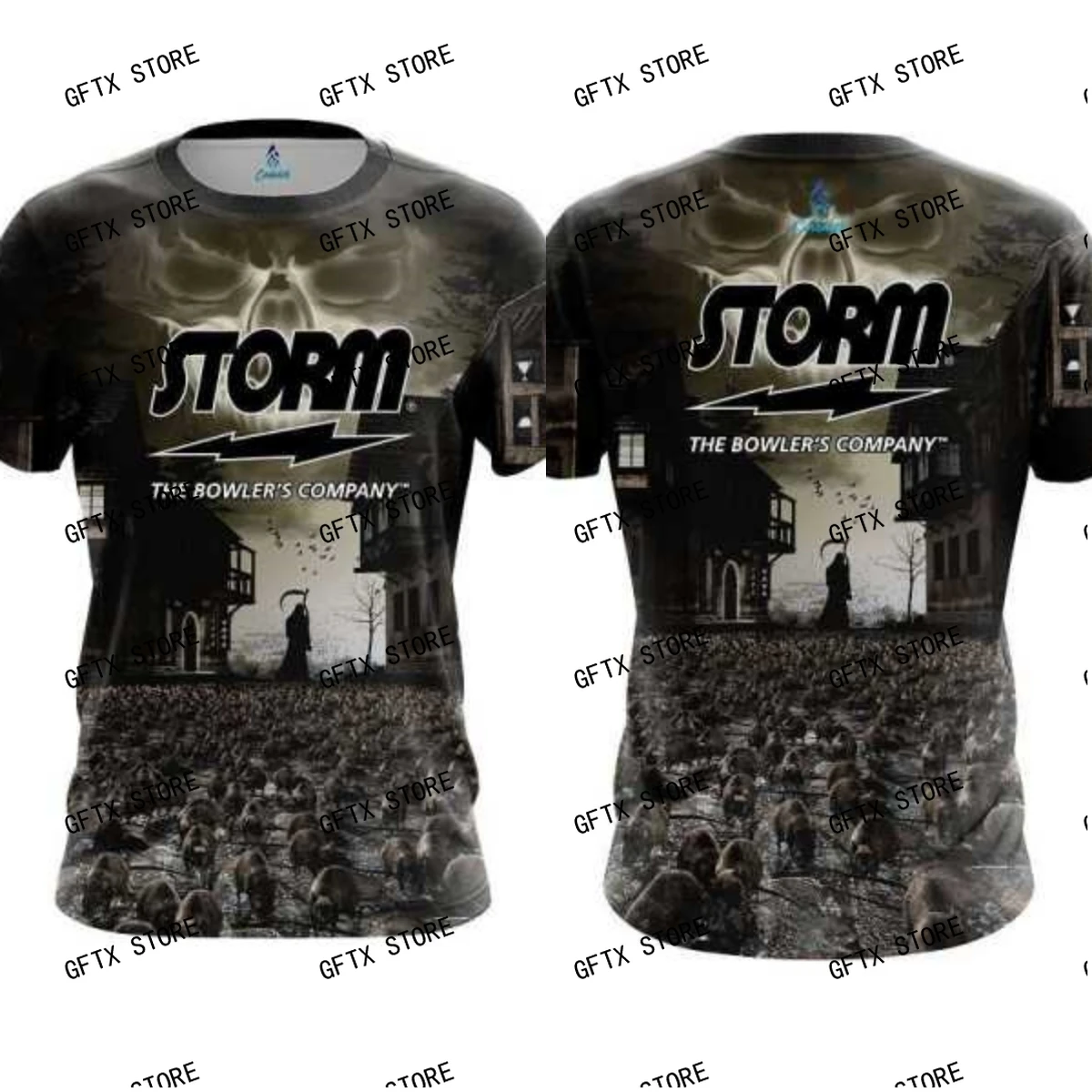 

Быстросохнущая футболка 2025 года, костюм для боулинга с штормовым принтом, классическая роскошная и удобная повседневная футболка, спортивная футболка с коротким рукавом и 3D-принтом