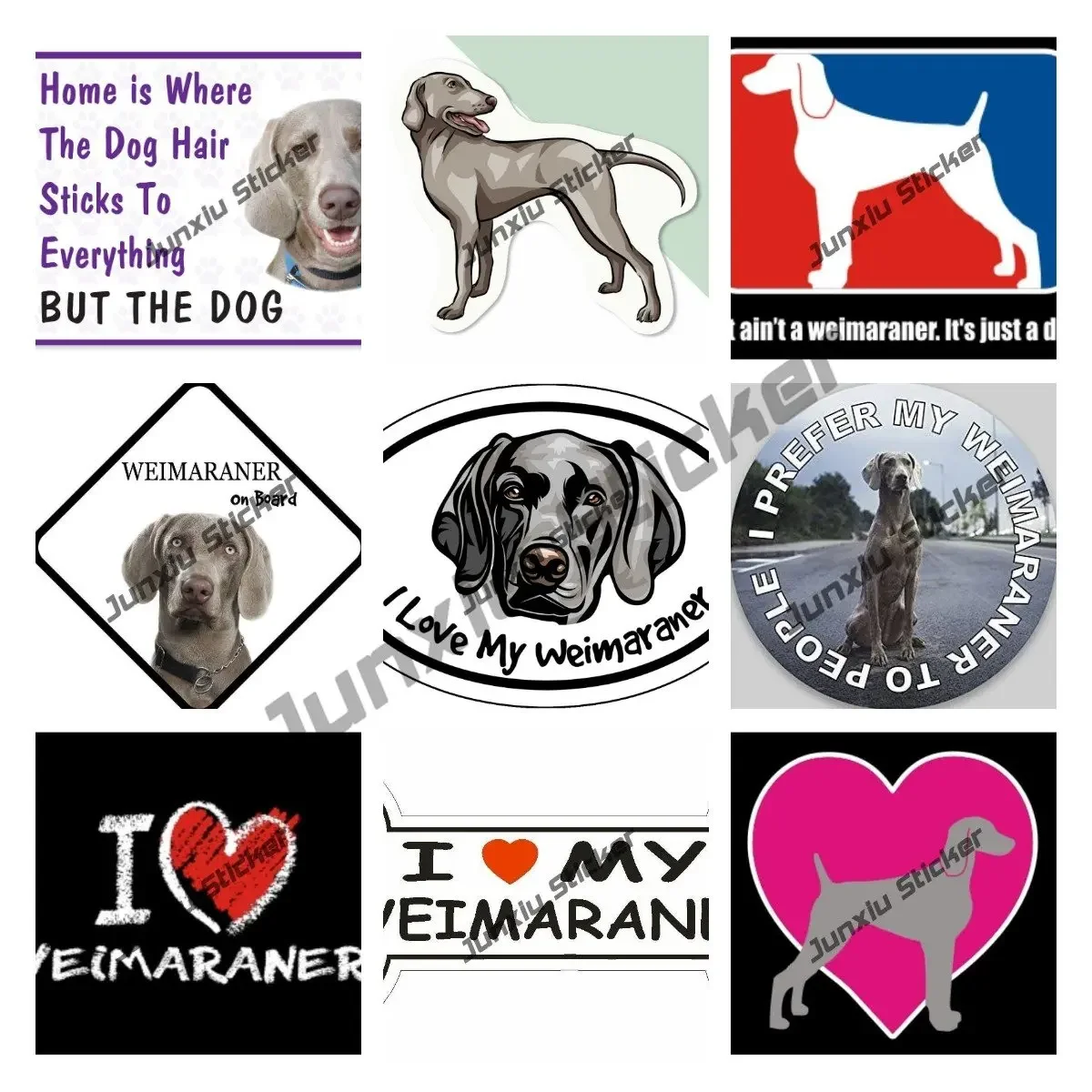 Weimaraner Decal Weimaraner Vinyl Sticker Puppy Dog Cute Pet Breed Bumper Sticker for Car Laptops Windows Cars Trucks Decor