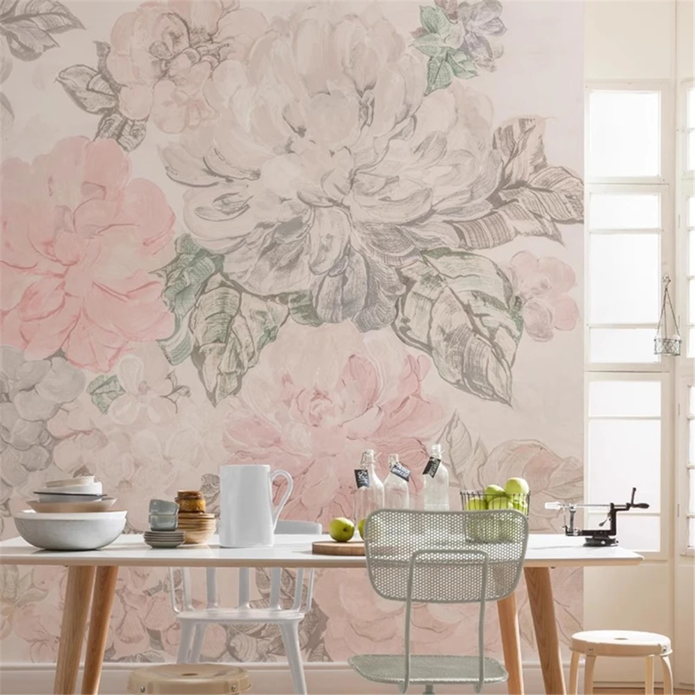 custom photo quality flash silver cloth Simple romantic wallpapers for living room decorative painting noble vase large 3D mural
