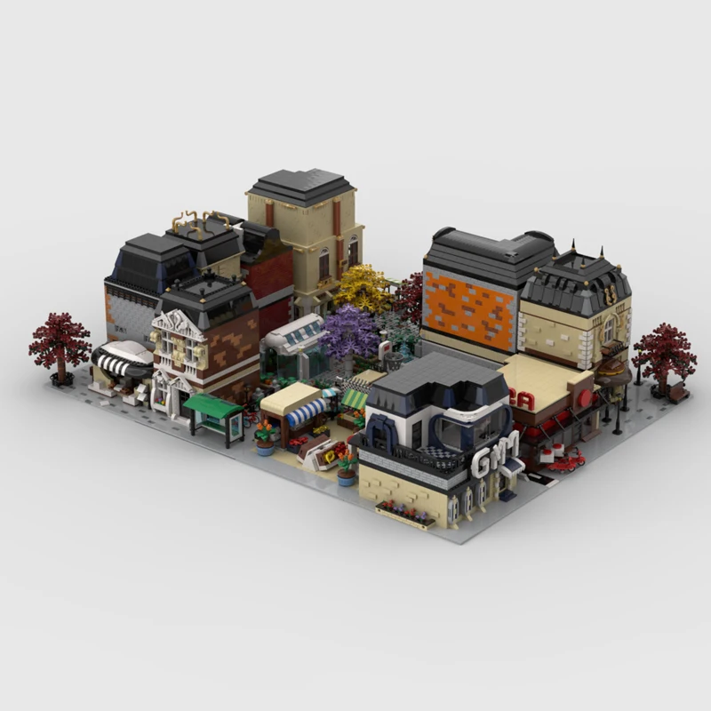 25533 шт. модульный сосед MOC 15-MOC комбинированное общественное образование здание DIY блоки игрушки на день рождения подарок